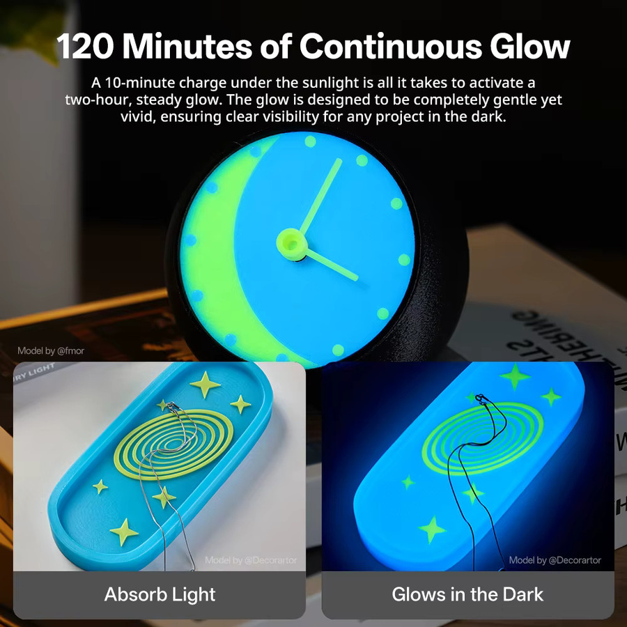 Anycubic Glow Filament PLA Leuchtendes 3D-Druckmaterial in Grün für FDM-Drucker - Bild 2
