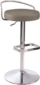 Mayer Sitzmöbel Barhocker 1201 höhenverstellbar Mikrofaser grau Breite: 48 cm - Bild 1