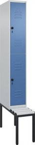 C+P Doppelstock-Spind Classic PLUS Sitzbank mit 1 Abteil und Kunststoff-Sitzfläche, B/T/H: 212,0 x 30,0 x 81,5 cm - Bild 1