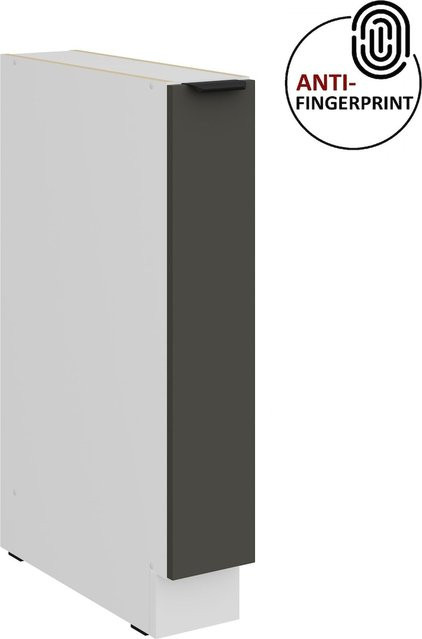 Küchen Unterschrank Schrankauszug ARIA in Graphite matt mit Anti-Fingerprint-Beschichtung - Bild 1