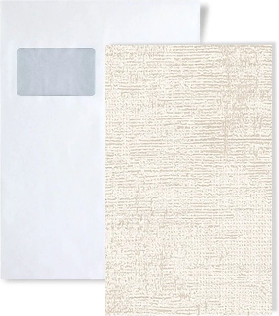 PROFHOME Struktur-Tapete Musterstück S-RE521061-DI in Weiß und Beige, DIN A4 - Bild 1
