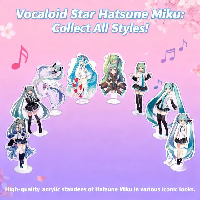 Hot Toys Hatsune Miku, Anime-Figur, Acryl-Ständer, Doppelseitig - Bild 1