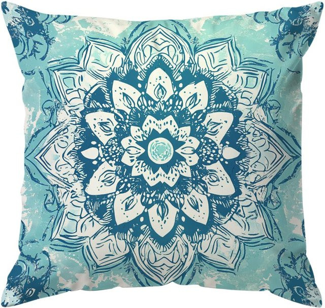 Mandala Kissenbezug von JMG Clothing in Petrol mit Boho-Design, Polyester, B/H: 45 x 45 cm - Bild 1
