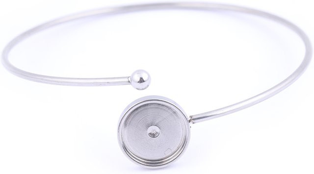 Manschettenarmband-Basisrohlinge Edelstahl, 5 Stück, Unisex - Bild 1