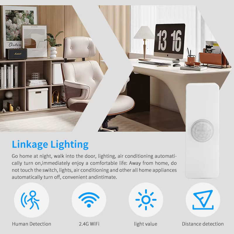 Tuya WiFi Smart PIR Bewegungsmelder in Weiß für Smart Home mit Alexa und Google Home Unterstützung - Bild 4