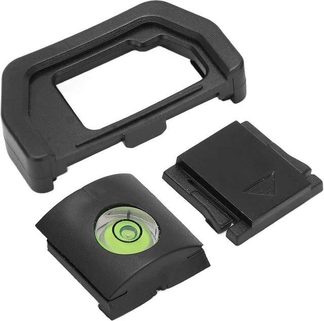 Koogeelife Zubehör-Set für Micro Four Thirds Kameras mit Sucher, Augenmuschel, Kaltfußabdeckung und horizontaler Wasserwaage in Schwarz für EM5 II und EM10 II - Bild 1