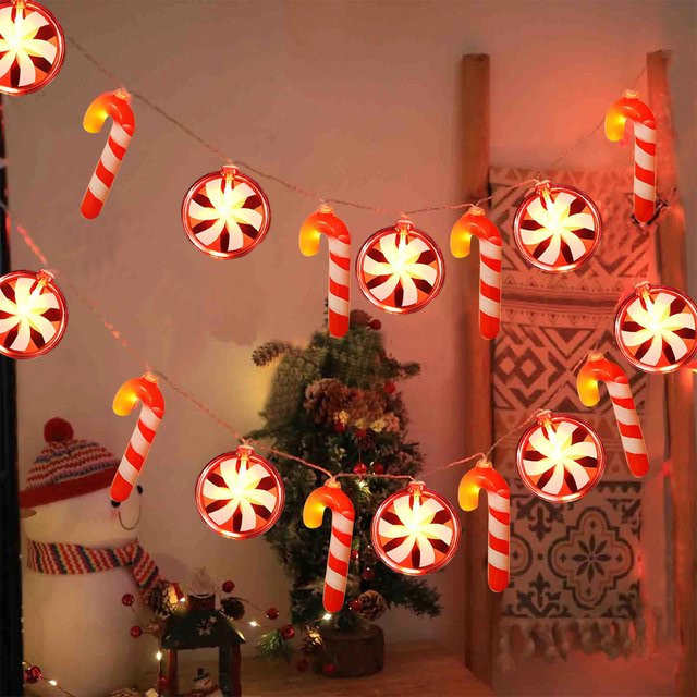 Peach Forest LED Lichterkette in Rot für Weihnachtsdekoration und Atmosphäre, batteriebetrieben - Bild 1