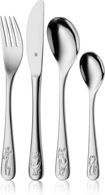 WMF SAFARI Kinderbesteck-Set aus Edelstahl in Silber, poliert, 4-teilig - Bild 1