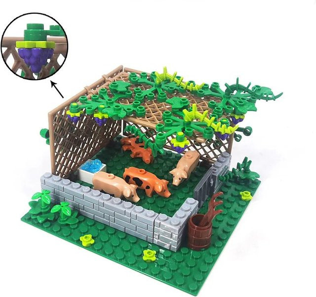 Bai Fen Bai dolls and toys DIY lustige Tierranch Bausteinszenen, Bausteinzubehör, ab 14 Jahre - Bild 1
