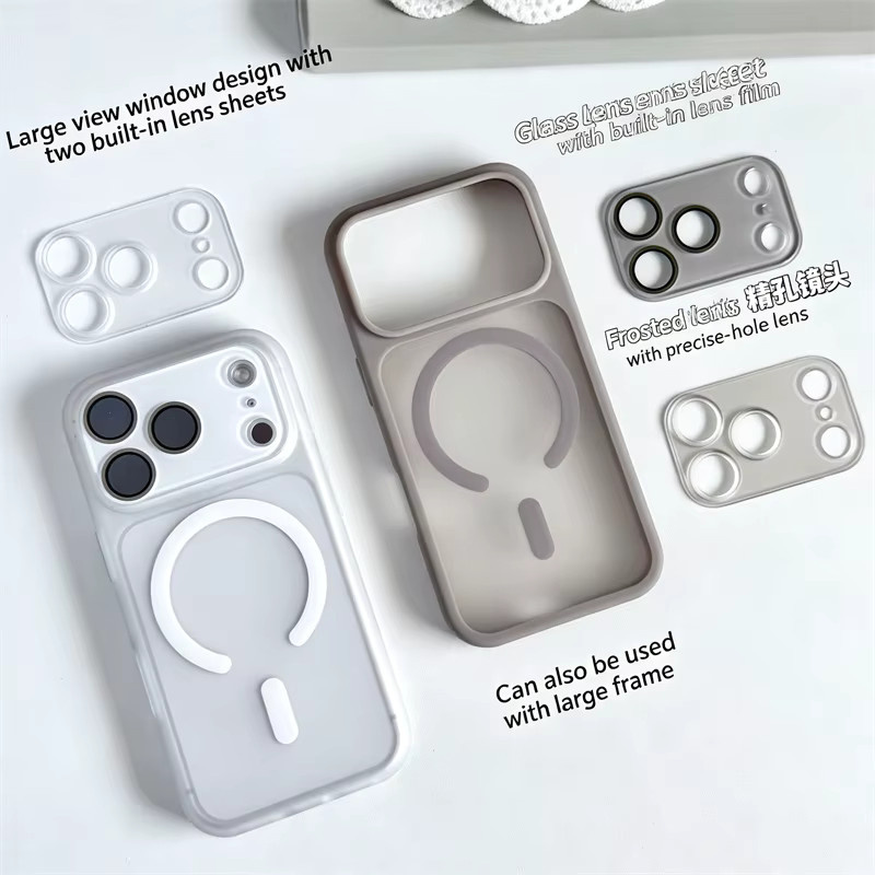 SUNWARD MagSafe Magnetische Panzerhülle für iPhone 17 16 15 14 13 Pro Max Transparent mit abnehmbarem Dual-Objektivschutz - Bild 2