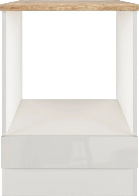 Flex-Well Herdumbauschrank Lund in Lichtgrau glänzend, B/T/H: 60 x 60 x 85 cm - Bild 1