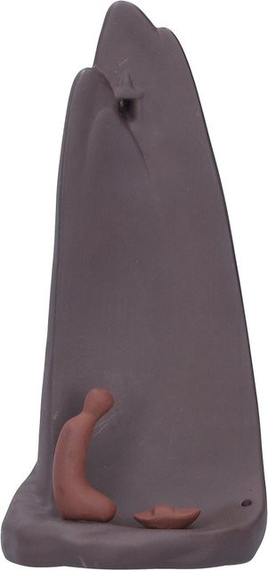 Keramisches Rückfluss Räuchergefäß von Tooarts in Weiß für Aromatherapie mit Sandelholzstäbchen und Landschaftsdesign, B/T/H: 18,5 x 8,5 x 21,0 cm - Bild 1