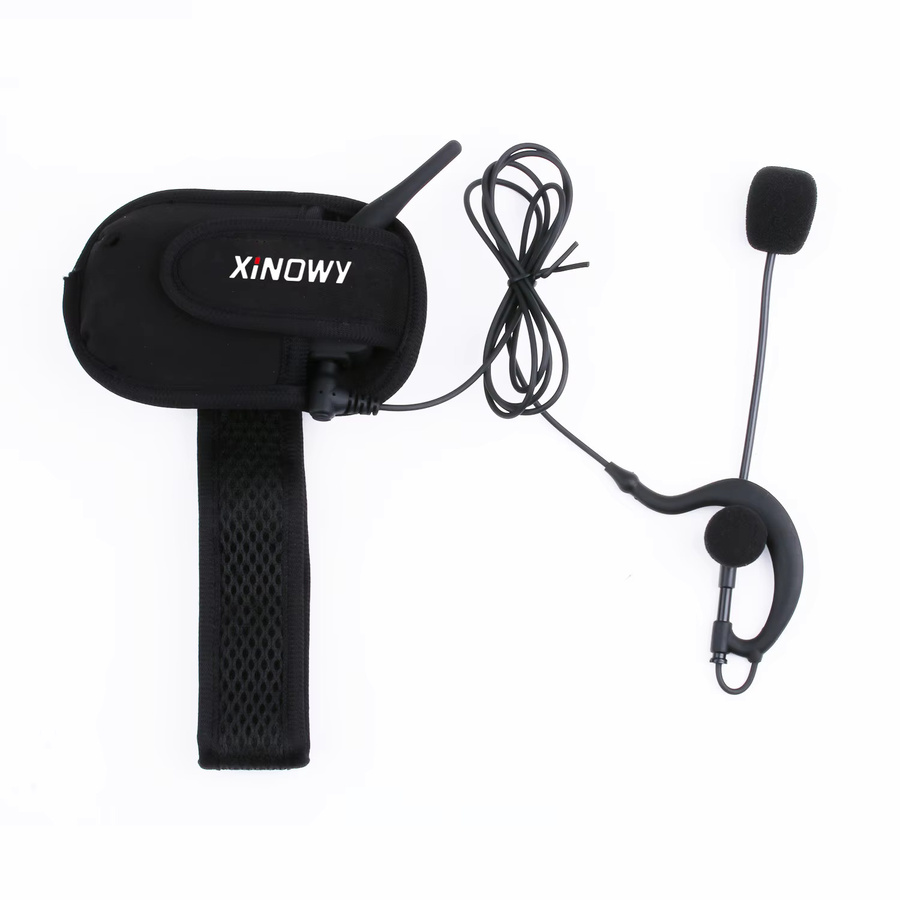 XiNOWy 3er Set V4C 1200M Vollduplex Gegensprechanlage für Fußballtrainer und Schiedsrichter, On-Ear Kopfhörer in Schwarz - Bild 3