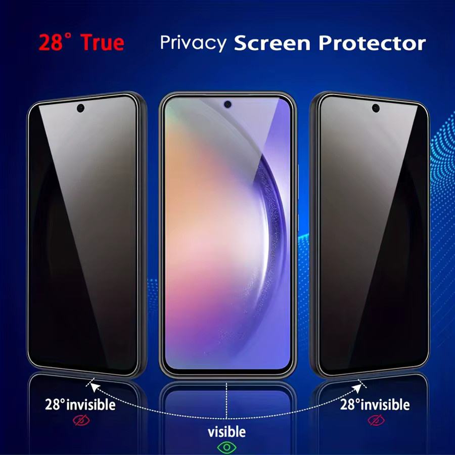Sichtschutz-Panzerglas für Samsung Galaxy S23 S21 S20 FE A15 A14 A13 A12 A24 A23 A22 A25 A34 A35 A54 A55 A53 A52s A51 A71, transparent - Bild 2