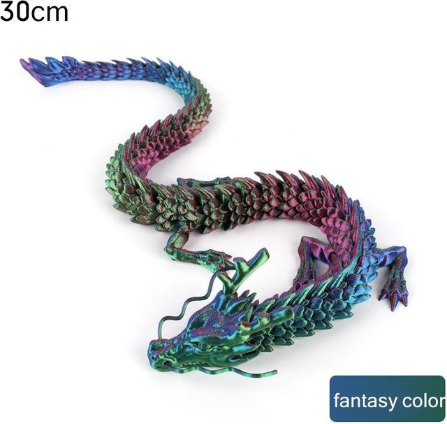 Yiran toy Bewegliche siamesische Drachen-Ornamente aus Kunststoff für Aquarium und Gartengestaltung, Mehrfarbig, Breite: 30 cm, Höhe: 30 cm - Bild 1