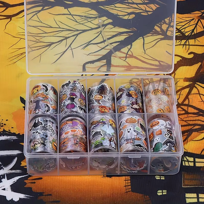 SWEET TREND Nagelfolien Cartoon-Halloween, 10 Rollen, Glänzend - Bild 4
