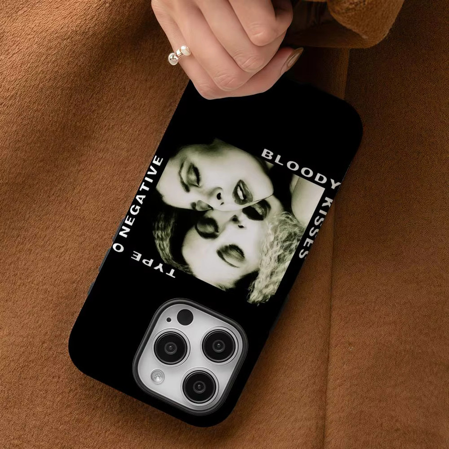 T-Typ-O-Negatives Handyhülle für iPhone 17 16 15 14 13 12 Pro Max Plus in Schwarz und Weiß mit glänzender HD-Doppelschicht-Flüssighartschale - Bild 4
