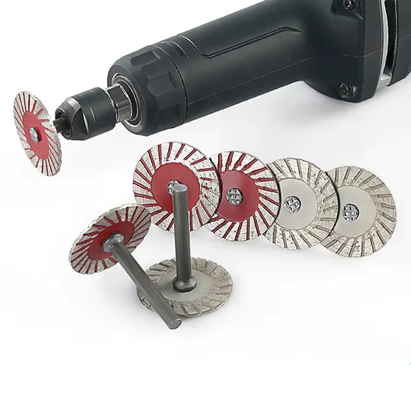 SHENGMEIYU Diamant-Trennscheibe als Kreissägeblatt für Holz, Metall und Stein in Rot, Durchmesser: 40 mm, Schaft: 6 mm - Bild 3