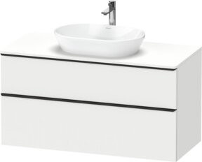 Duravit Waschtischunterschrank D-Neo in Schwarz und Weiß, glänzend, Breite: 120 cm, Tiefe: 55 cm - Bild 1