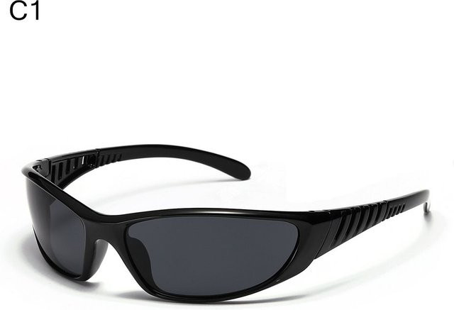 Liuongwen Sonnenbrille Sport, Herren, Vollrand, Kunststoff, rectangular, black - Bild 1