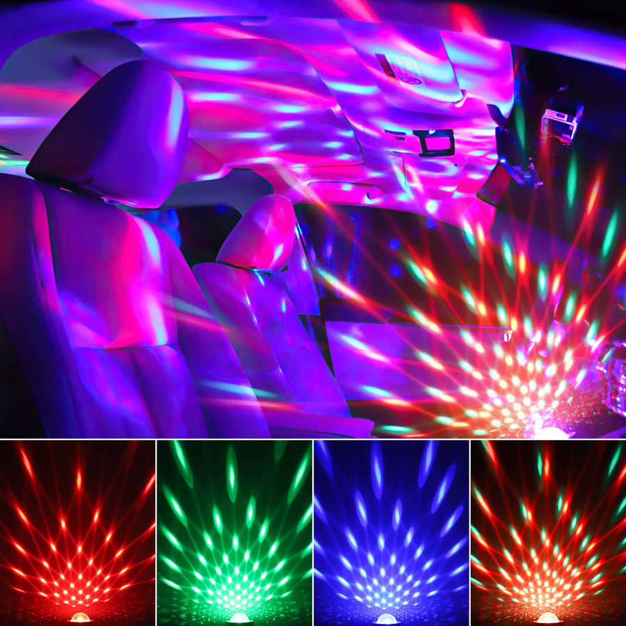 U'King 2er-Set LED Disco Licht Mini Magic Ball mit Soundaktivierung, RGB Multicolour Effekt für DJ, KTV und Bar, Schwarz - Bild 2