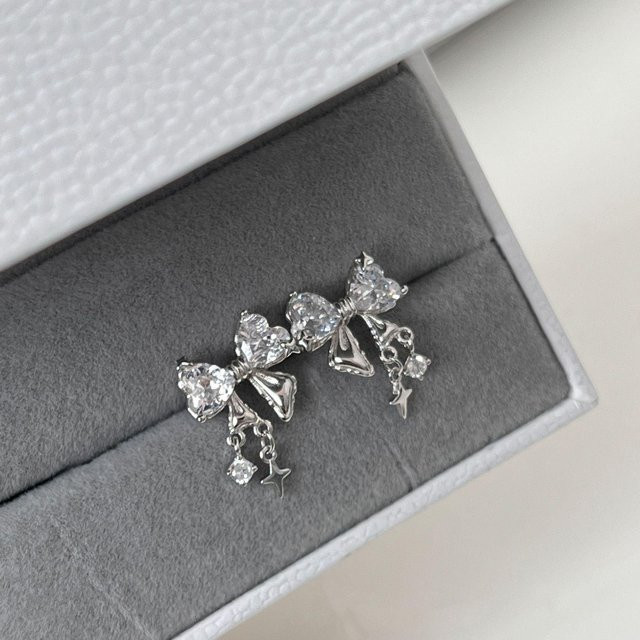 Lucky Star Jewelry Ohrringe, Silber 999, Zirkonia, Kristall, Damen - Bild 1