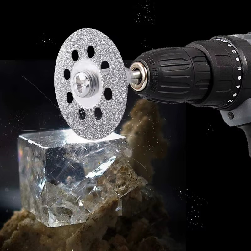 atooltour Diamant-Trennscheibe für Stein, Holz, Kunststoff und Glas mit Dorn für Drehwerkzeuge und Mini-Bohrer - Bild 5