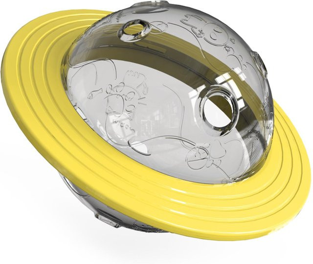 Yiran Furniture Interaktiver Hundefutter-Ball, Leckerli-Spender, gelb - Bild 1