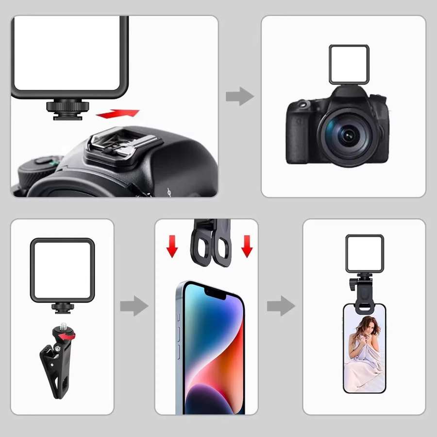 Saimili Tragbares Clip-On-LED-Selfie-Licht für Smartphone, Laptop und Computer zur Nutzung bei Videokonferenzen und Live-Streaming - Bild 6