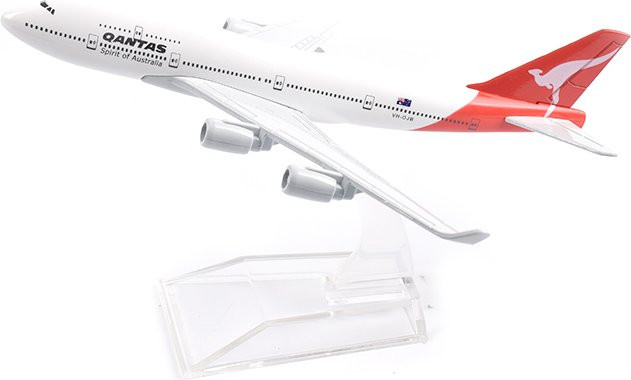 JASON TUTU Boeing 747 Qantas Flugzeugmodell, mit Ständer - Bild 1