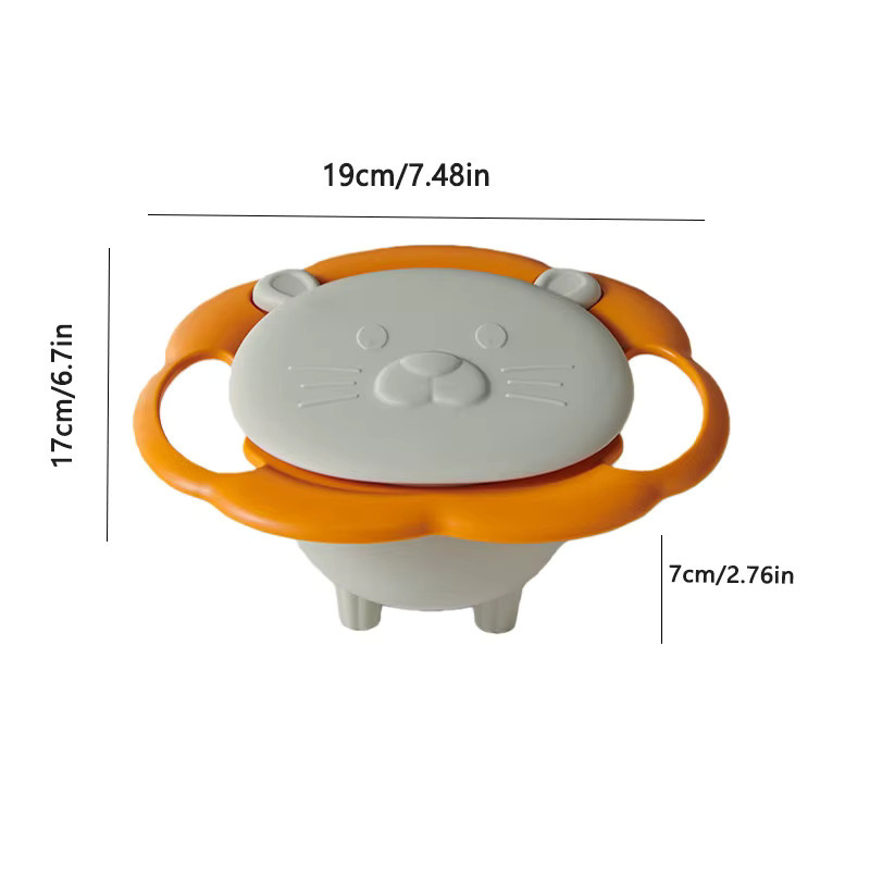 Auslaufsichere Baby-Gyro-Schüssel mit 360 Grad Rotation für Kinder - Bild 5