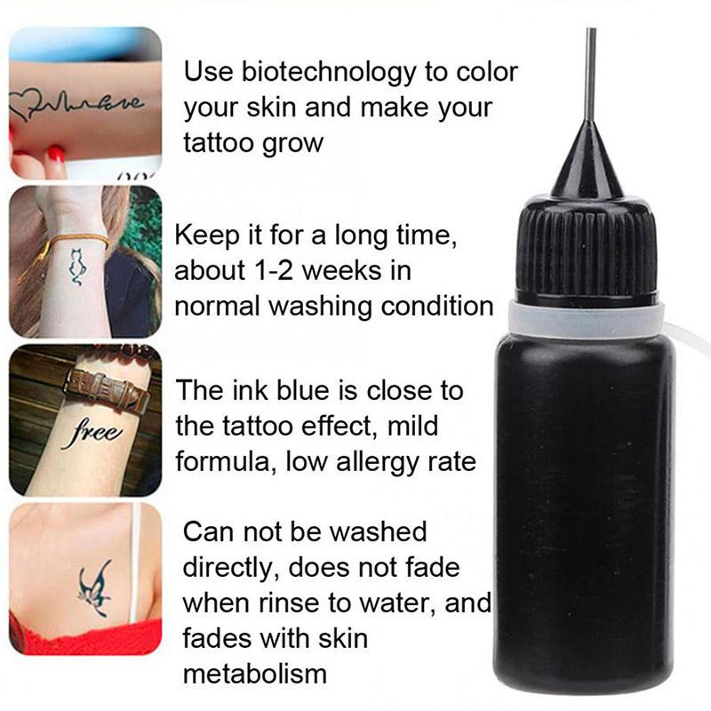 Usefully Temporäre Tätowierung, 10 ml, blaue Henna-Paste, Unisex - Bild 2
