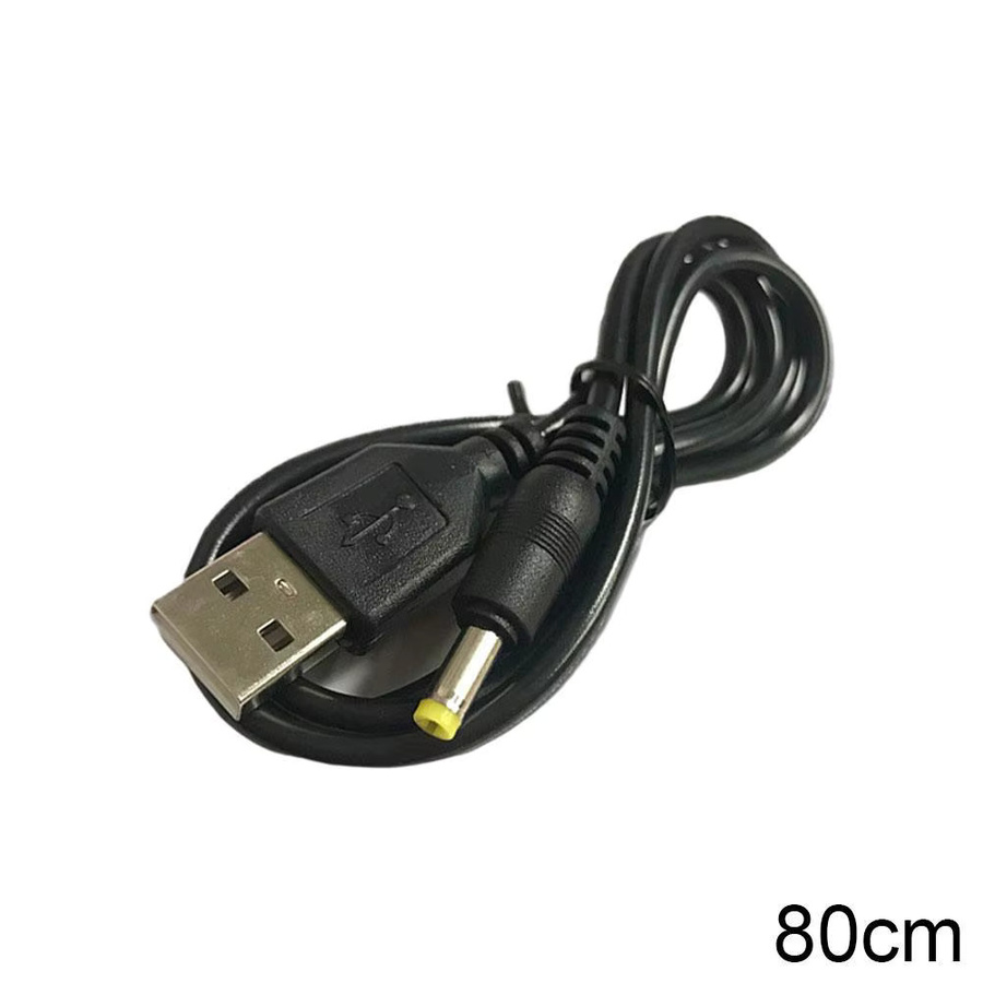 Sony USB zu DC Ladekabel für PlayStation PSP 1000/2000/3000 in Schwarz, 80 cm, 5V 1A, Steckergröße 4,0 x 1,7 mm - Bild 2