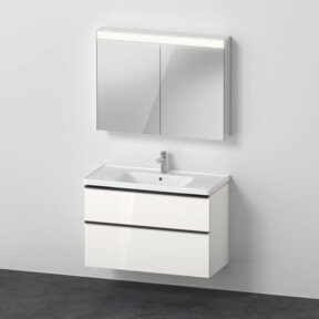 Duravit D-Neo Möbelwaschtisch mit Waschtisch-Unterbau in Weiß Hochglanz, B: 100,5 cm, T: 48,0 cm, H: 2,0 cm - Bild 1
