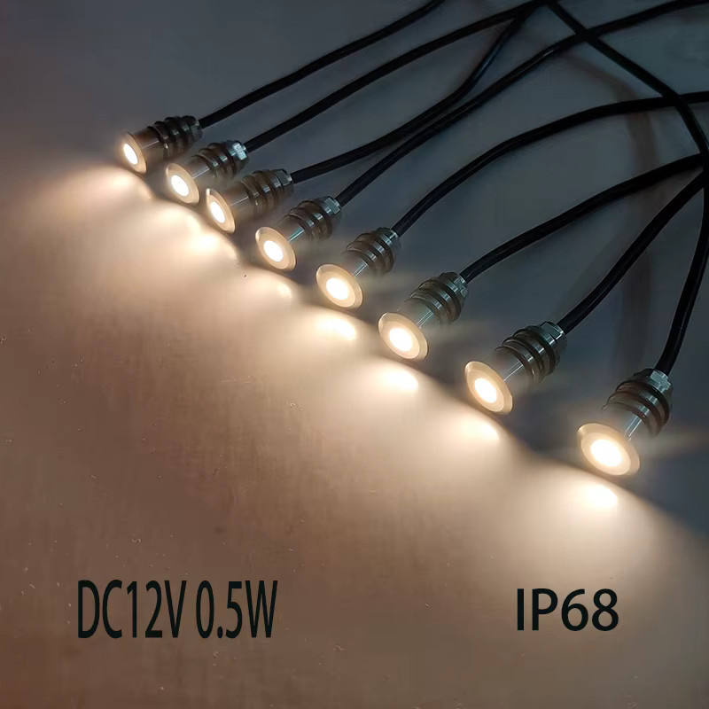 Ohlite Mini LED Outdoor Einbaustrahler IP68 Wasserdicht 12V 0,5W Garten Weg Licht - Bild 2