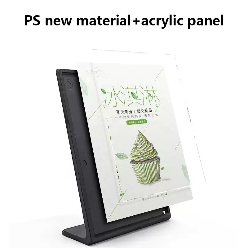 Mehrzweck-Displayständer aus Acryl in L-Form für A4, A5 und A6, transparent oder weiß - Bild 2