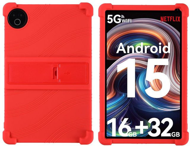 Everyuth KB1001 Tablet-Hülle aus weichem Silikon in Rot für 10-Zoll-Tablets - Bild 1