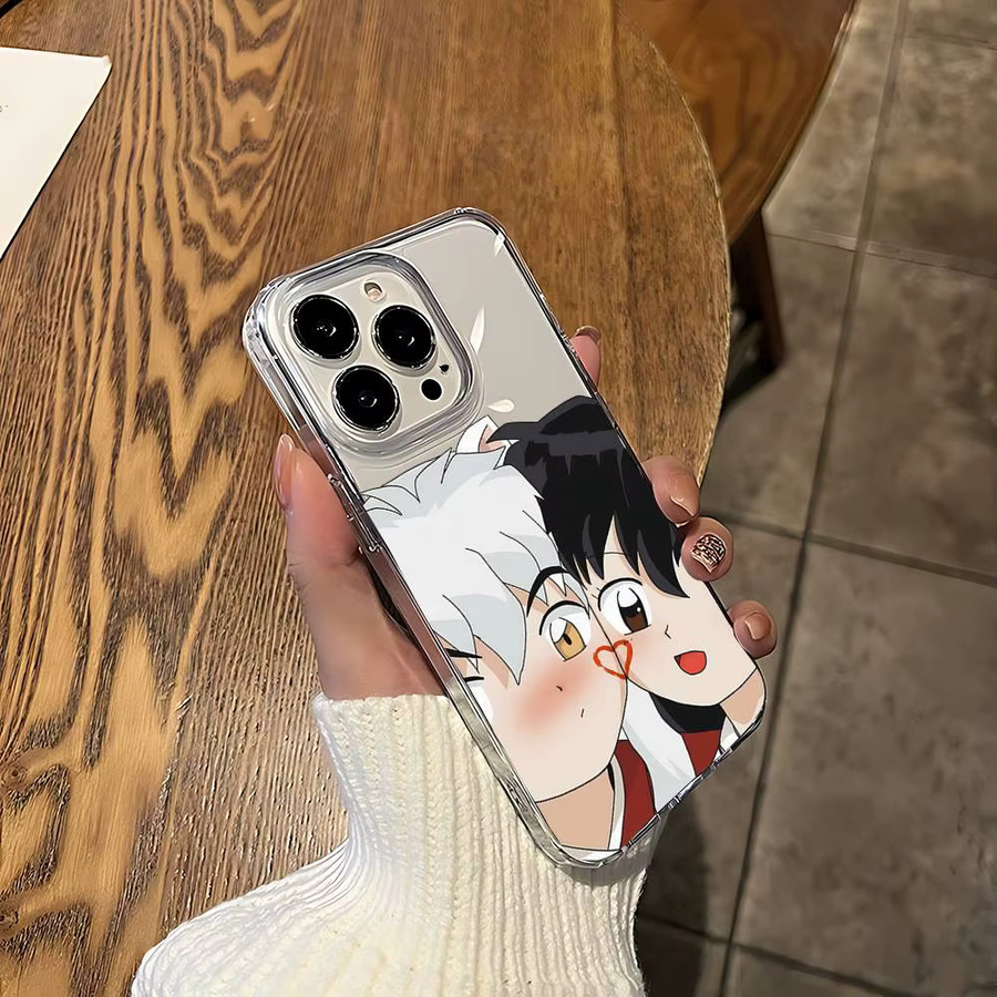 Mesuca Anime Inuyasha Sesshoumaru Handyhülle für iPhone 11 bis 17 Pro Max, Transparente Weiche Schutzhülle - Bild 3