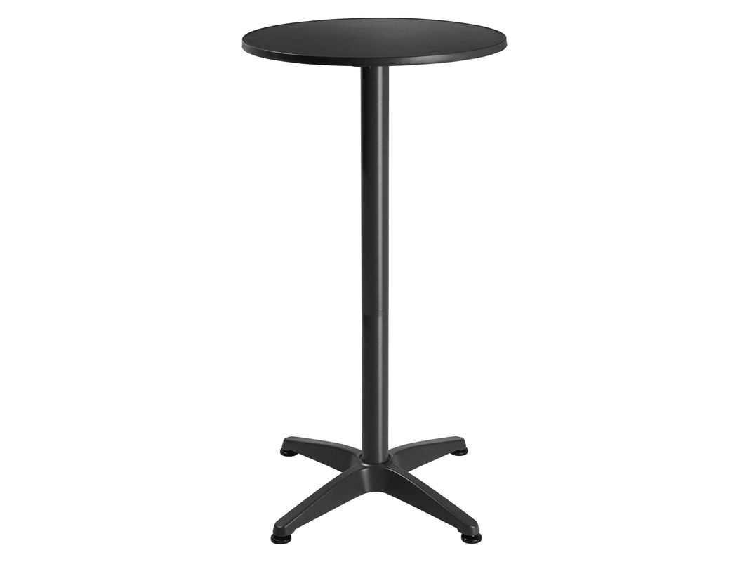 LIVARNO 2 in 1 Bistro- und Stehtisch mit höhenverstellbarer runder Platte und klappbarer Tischplatte aus MDF und Aluminium - Bild 2