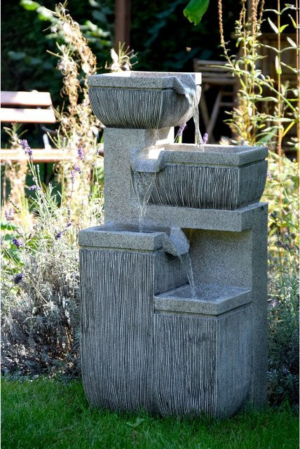 Dobar Design-Gartenbrunnen Cascade aus Polyresin in moderner rechteckiger Form, H x B x T: 80,3 x 38,7 x 32,3 cm - Bild 2