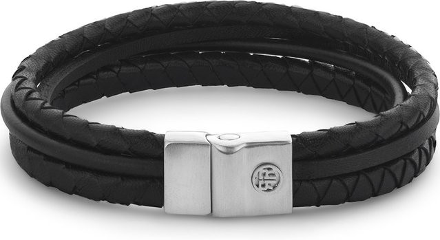 Rebel & Rose Armband, Leder, Schwarz, Herren - Bild 1