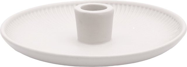 Rico Design Keramikkerzenhalter in Weiß B/T/H: 15,5 x 15,5 x 3,5 cm - Bild 1