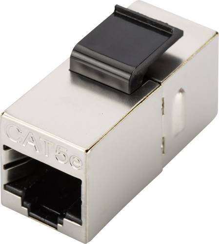 DIGITUS CAT 5e Klasse E Modulare Ethernet LAN Kupplung, geschirmt, Silber - Bild 1