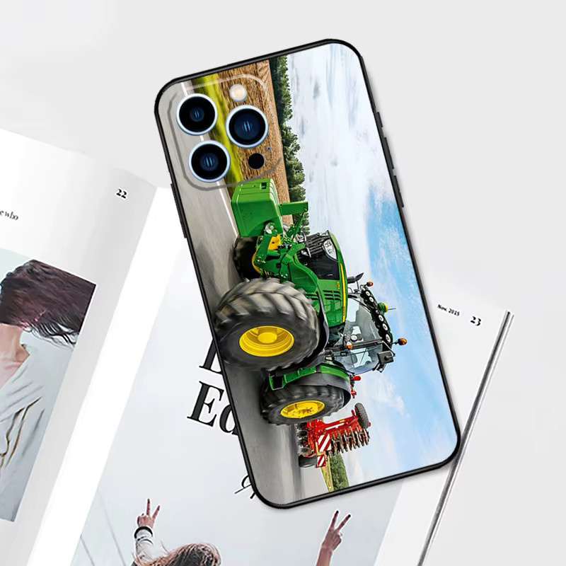 iPhone Schutzhülle mit Bauernhof-Traktor-Motiv für Apple iPhone 17 16 15 14 13 12 11 Pro Max Mini Plus in Multicolour - Bild 2