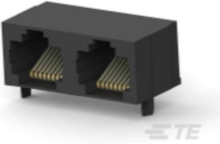 TE Connectivity Modular Jack Inverted mit LEDs in Schwarz 5406526-1 - Bild 1