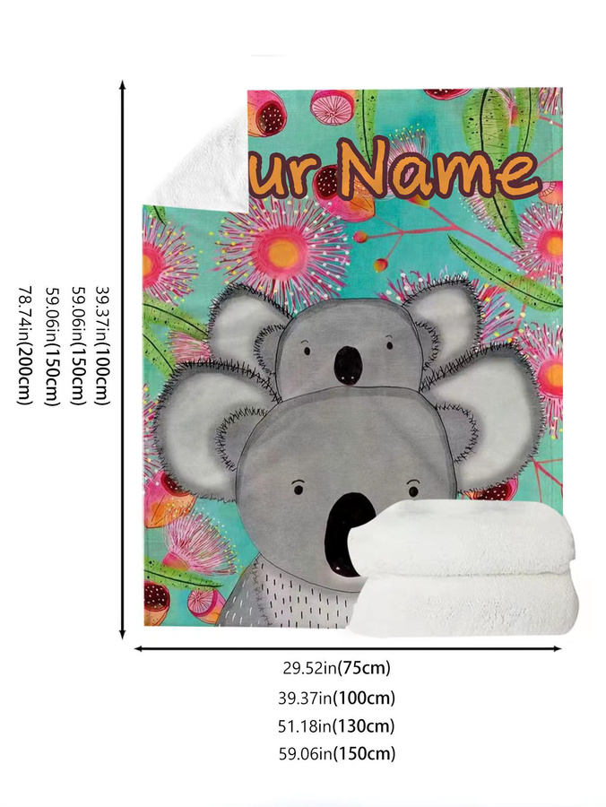 SRH Flanelldecke mit Tiermotiv aus Polyester in Multicolour, weiche und gemütliche Mehrzweck-Überwurfdecke für Erwachsene - Bild 2