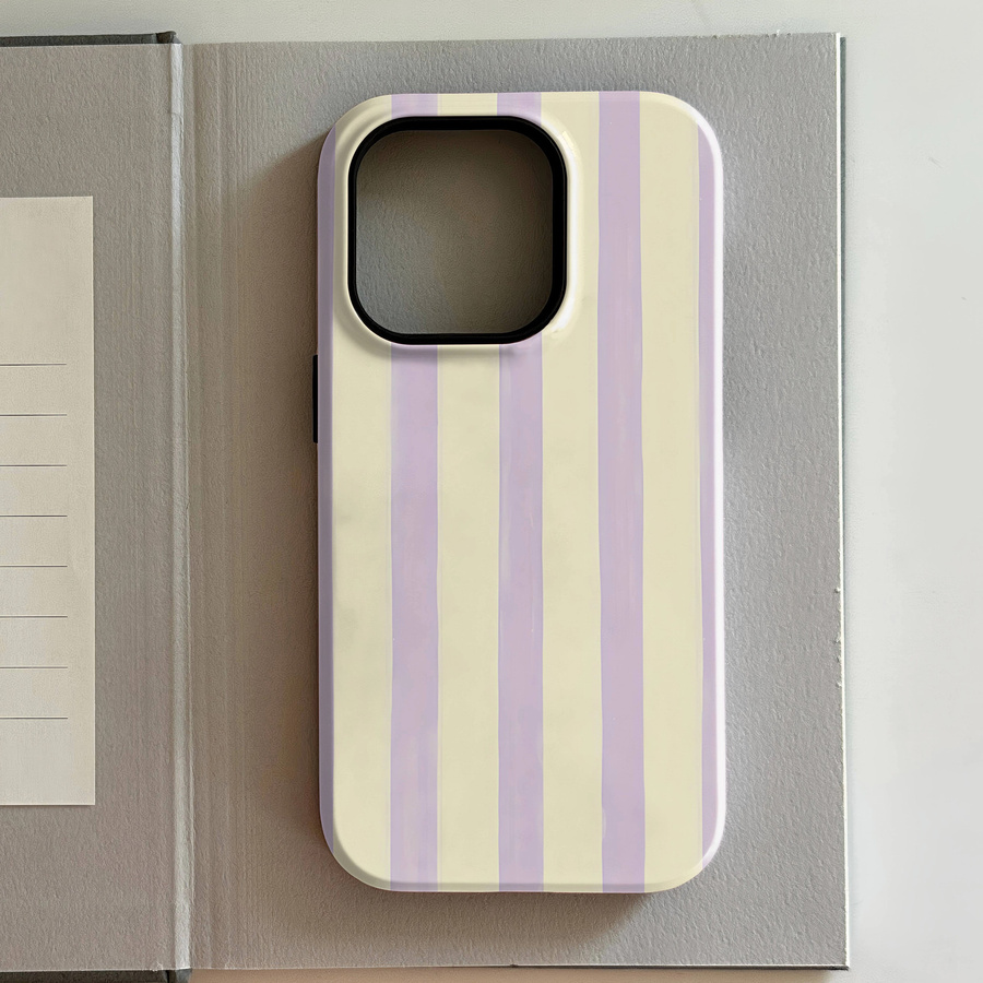 Modische gestreifte Handyhülle für Samsung Galaxy S25 S24 S23 S20 FE Ultra Plus A56 A36 A26 4G 5G mit luxuriöser Doppelschicht-Rückabdeckung - Bild 2