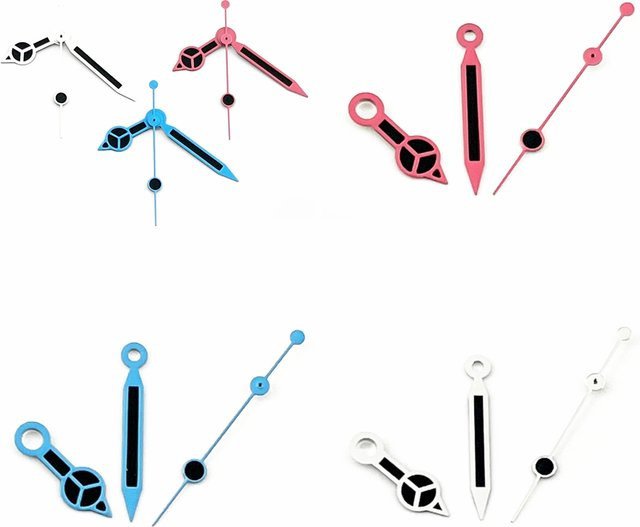 RICHUS Uhrzeiger Edelstahl, Silber/Blau/Rosa, Unisex - Bild 1
