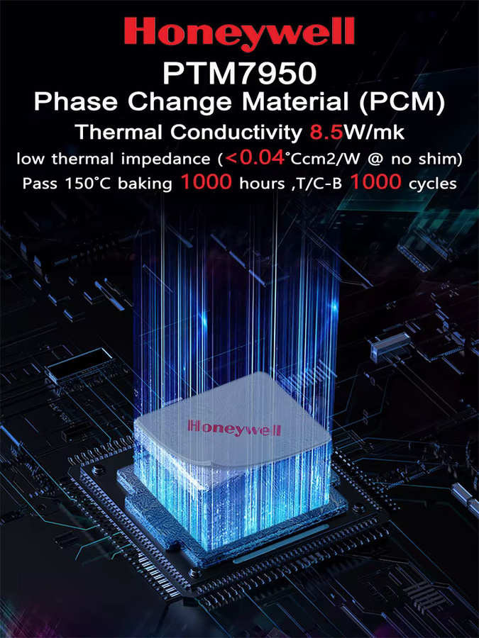 Honeywell PTM7950 Phasenwechsel-Pad Thermisches Silikon-Kühlpad für PC GPU CPU, Grau, 8,5W/mK - Bild 2