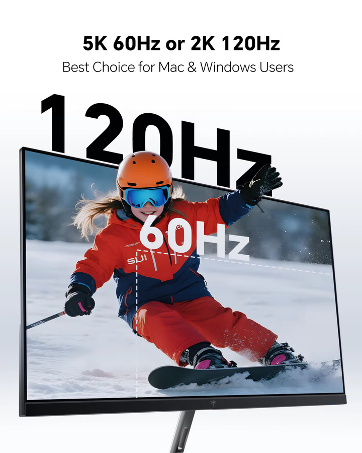KTC 27 Zoll 5K Monitor mit IPS-Panel und 65 W USB-C Anschluss in Schwarz - Bild 3